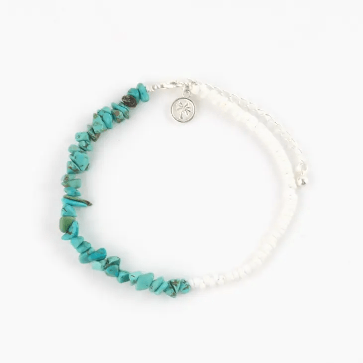 Santai Natural Stone Anklet Ankle Bracelet -Turquoise Fashion Hut Jewelry