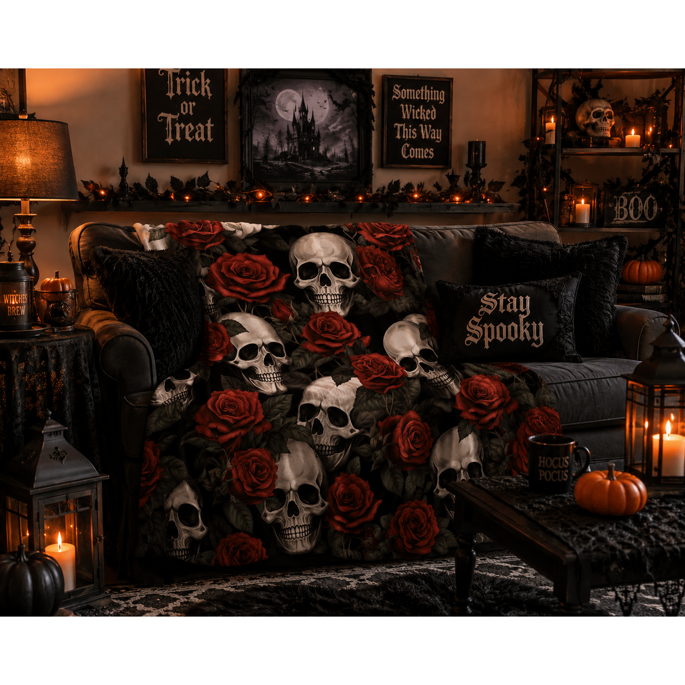 Skull Halloween Blankets