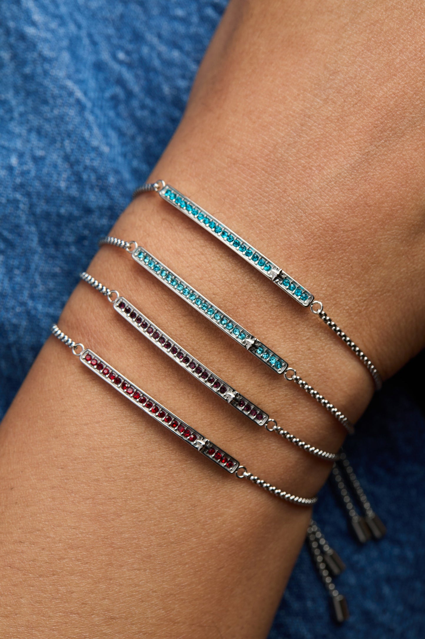 March Everyday Birthstone Pave Bolo Bracelet - ALEX AND ANI