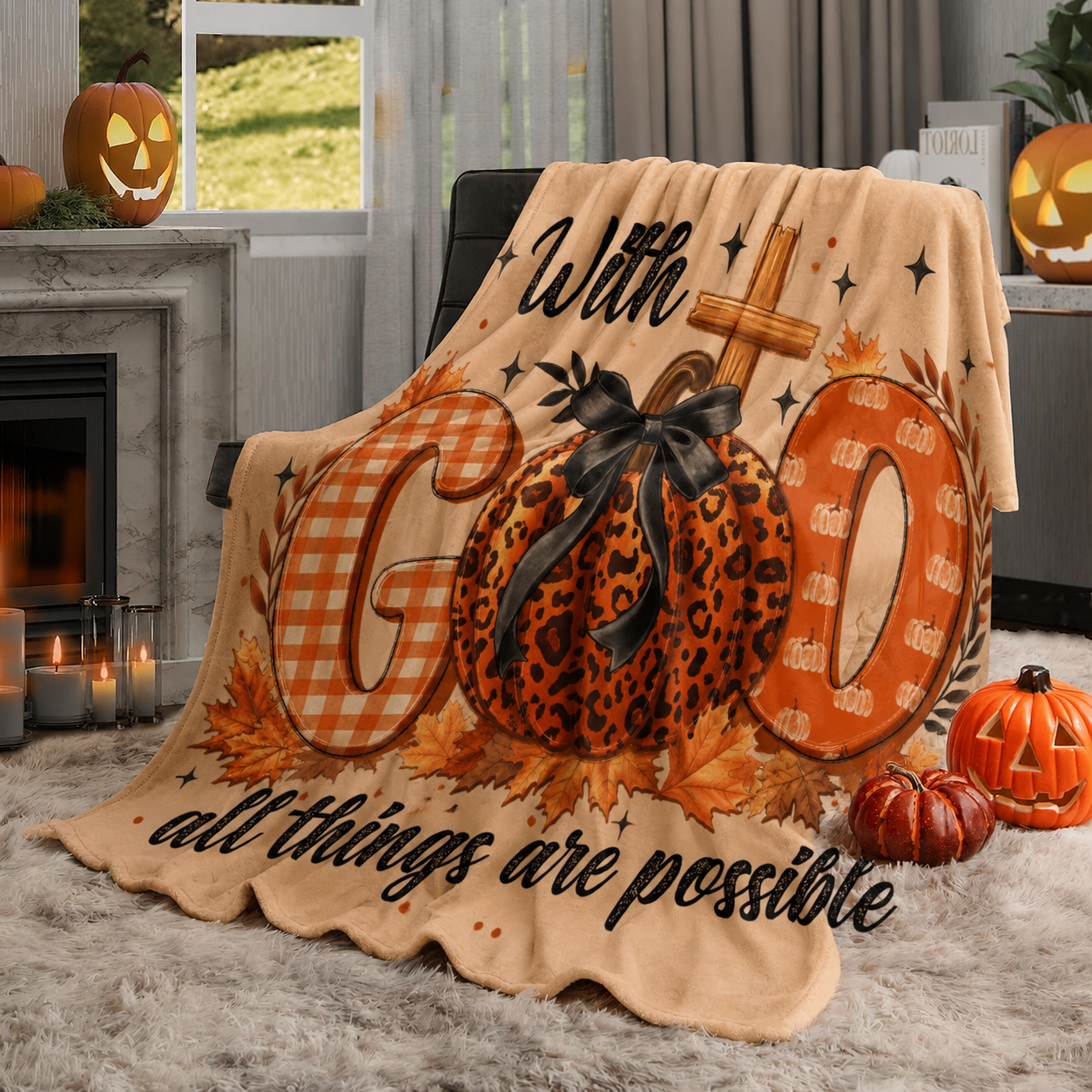 With God All Things - Halloween Blankets