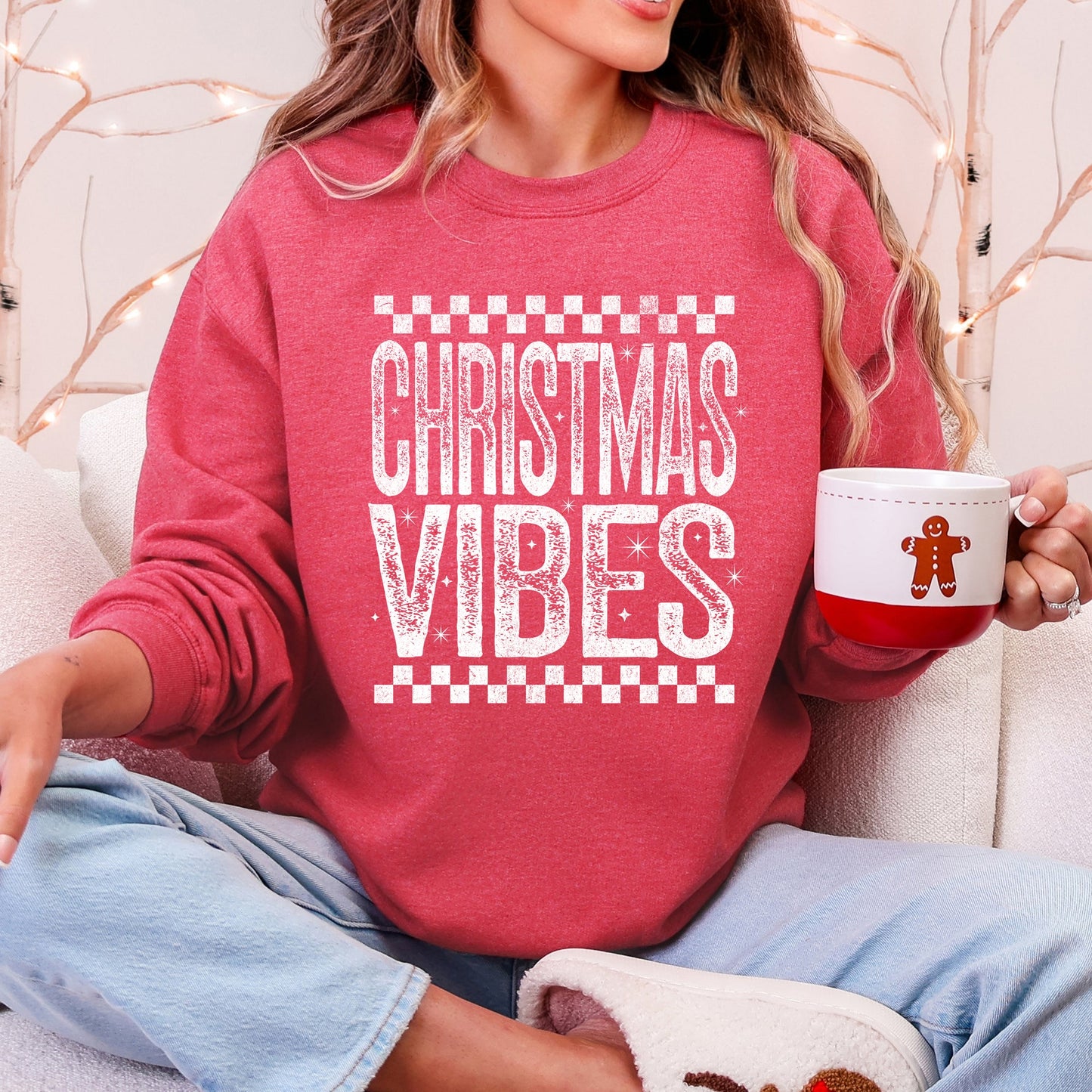 Christmas Vibes Retro Graphic Sweatshirt