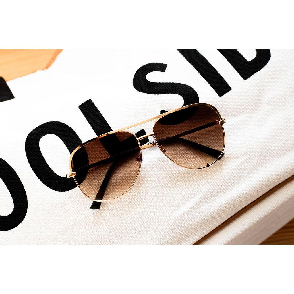 Gold / Caramel Tea - High Quality Unisex Aviator Sunglasses*
