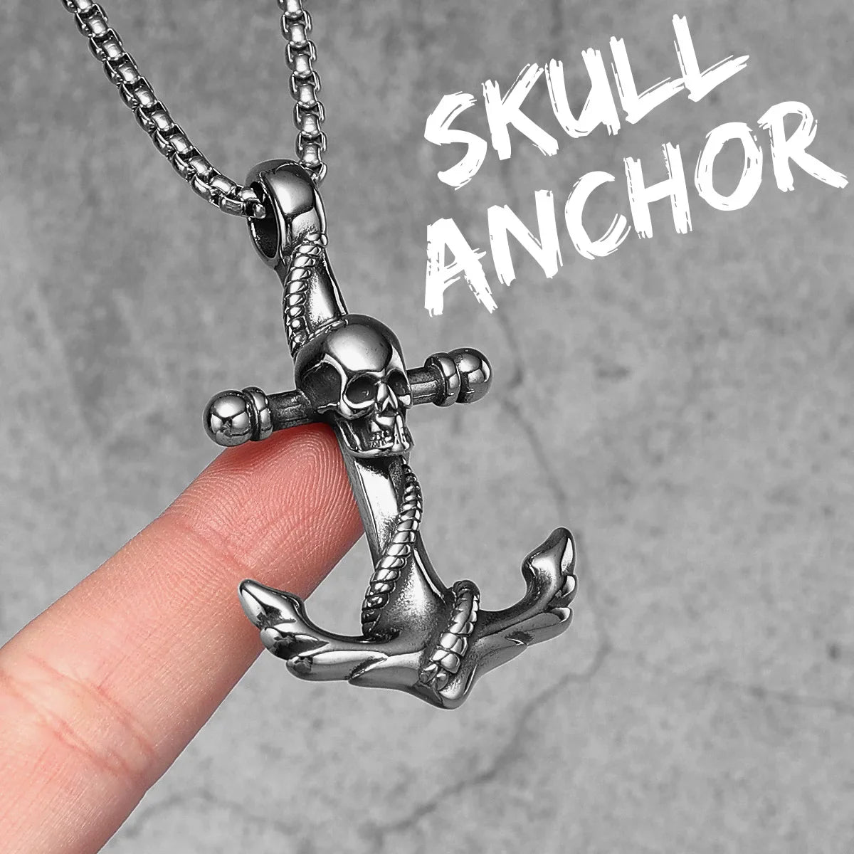 Anchor Sailor Stainless Steel Men's Necklace Pendants Chain
