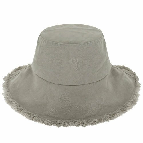Wide Brim Frayed Bucket Hat Fashion Hut Jewelry
