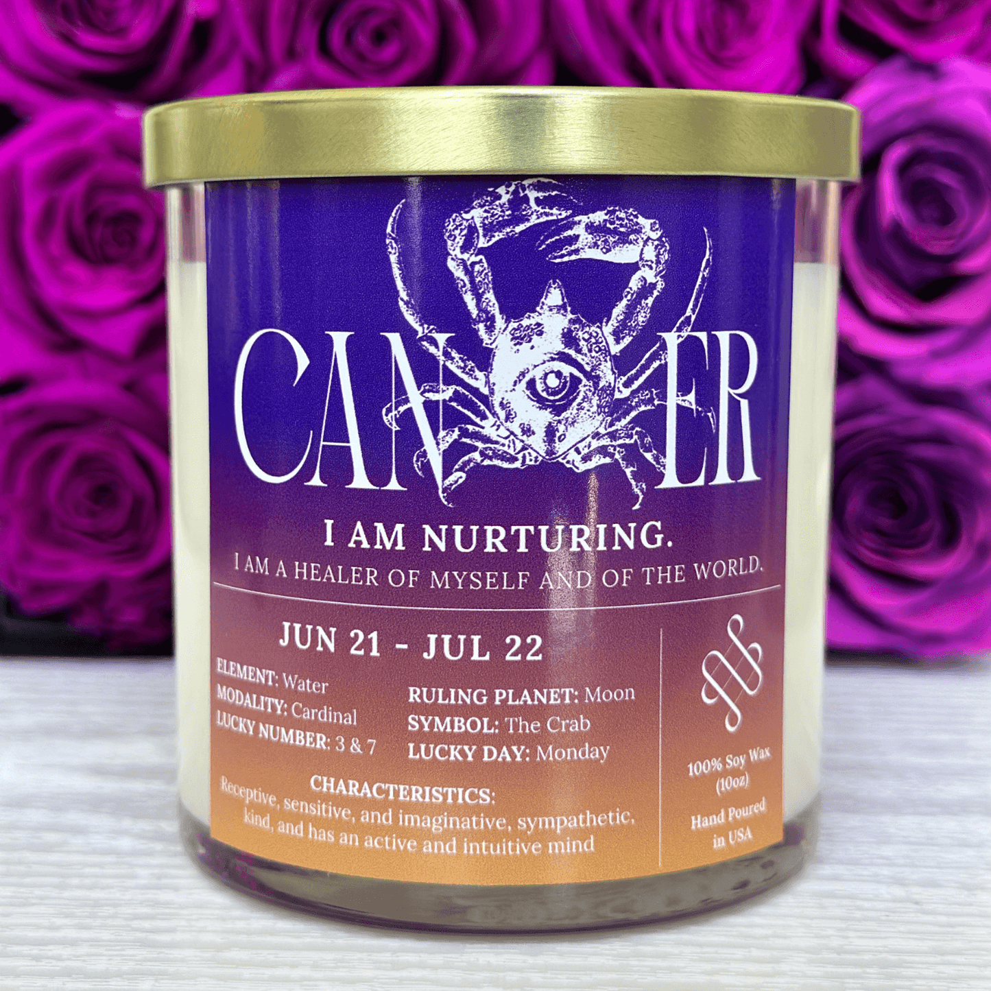 Cancer Zodiac Sign Candle
