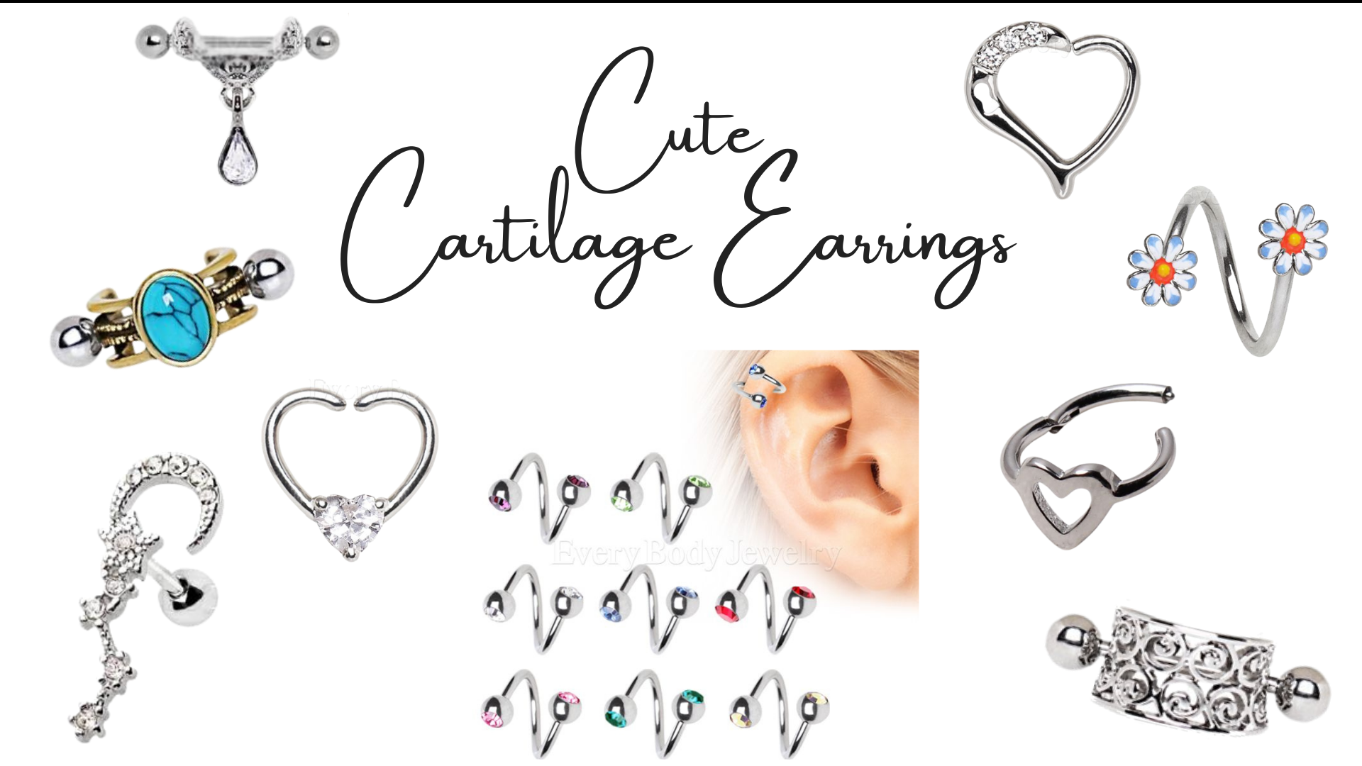 Cute Cartilage Earrings and Cartilage Jewelry - Fashion Hut Jewelry