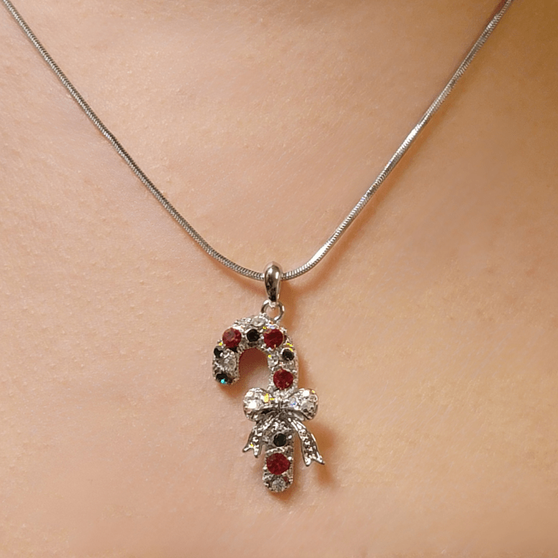 Christmas Candy Cane Necklace Fashion Hut Jewelry