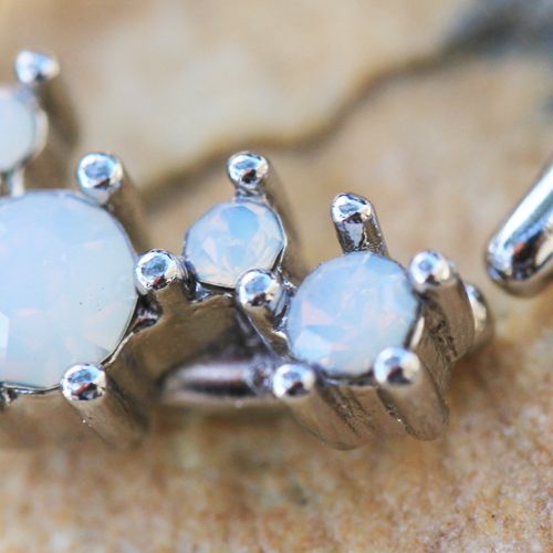 316L Stainless Steel Multi-Synthetic Opal Seamless Ring / Septum Ring Fashion Hut Jewelry