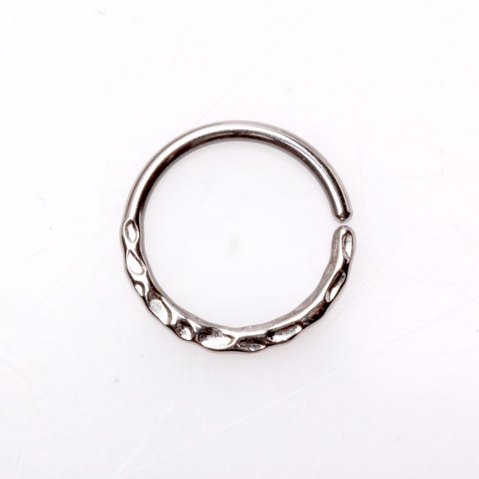 316L Stainless Steel Uneven Look Surface Seamless Ring / Septum Ring Fashion Hut Jewelry