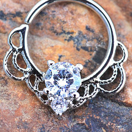 316L Stainless Steel Made for Royalty Ornate Seamless Ring Fashion Hut Jewelry