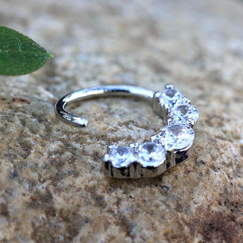 316L Stainless Steel Grand Cubic Seamless Ring Fashion Hut Jewelry