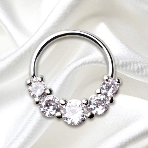316L Stainless Steel Grand Cubic Seamless Ring Fashion Hut Jewelry
