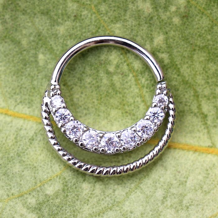 Double Jeweled Seamless Ring Fashion Hut Jewelry