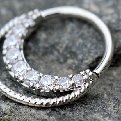 Double Jeweled Seamless Ring