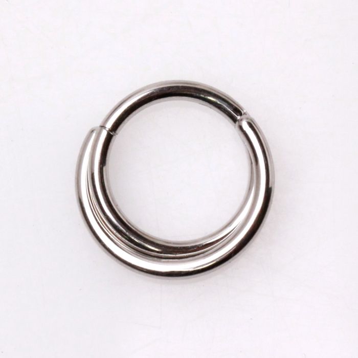 316L Stainless Steel Criss-Cross Hinged Clicker Ring Fashion Hut Jewelry