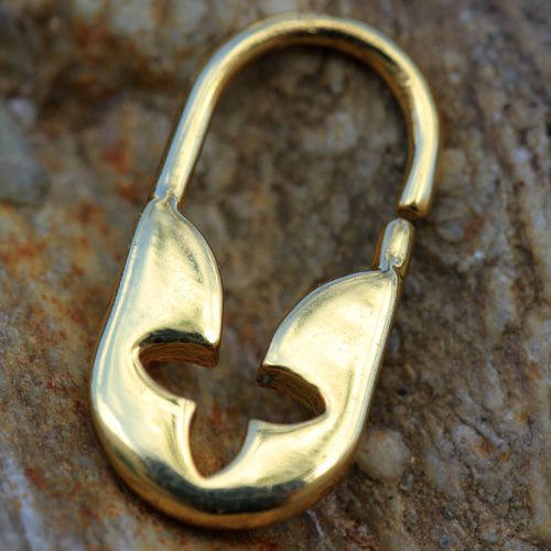 Gold Flower Padlock Cartilage Earring / Septum Ring