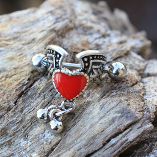 Antique Winged Heart Cartilage Cuff Earring - Fashion Hut Jewelry