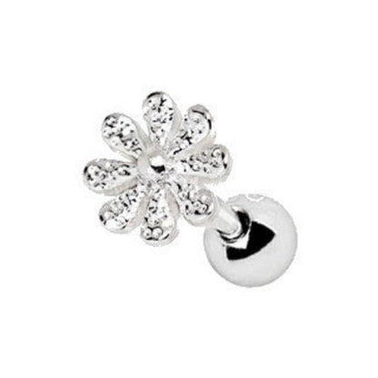 316L Stainless Steel Daisy Flower Cartilage Earring | Fashion Hut Jewelry