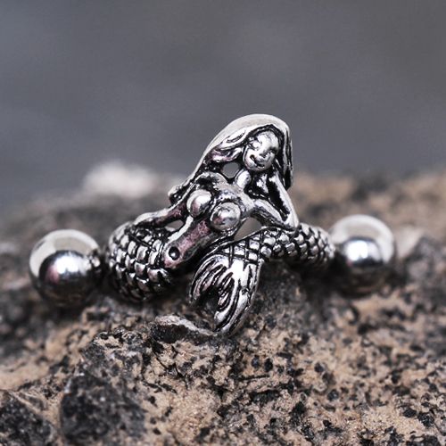 316L Stainless Steel Mermaid Cartilage Cuff Earring Fashion Hut Jewelry