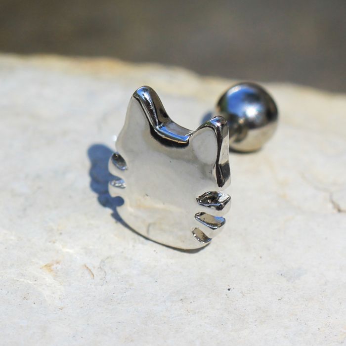 316L Stainless Steel Cat Cartilage Earring Fashion Hut Jewelry