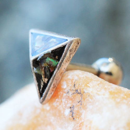 Abalone Shell Pyramid Cartilage Earring