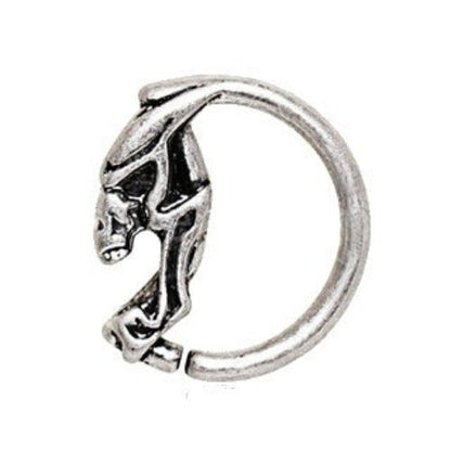 316L Stainless Steel Annealed Devil's Face Circular Ring | Fashion Hut Jewelry