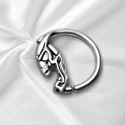 316L Stainless Steel Annealed Devil's Face Circular Ring