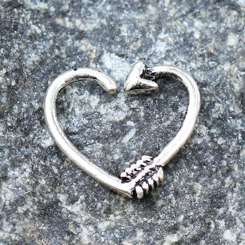 316L Stainless Steel Arrow Heart Cartilage Earring Fashion Hut Jewelry