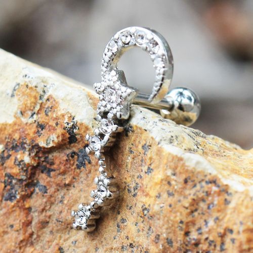 316L Stainless Steel Moon and Star Sign Cartilage Earring Fashion Hut Jewelry