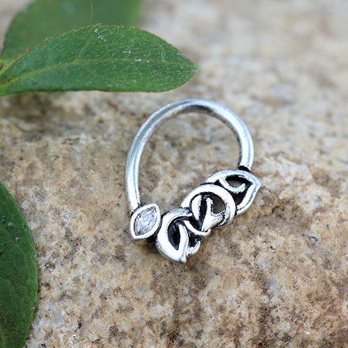 316L Stainless Steel Chained Teardrop Seamless Ring Fashion Hut Jewelry