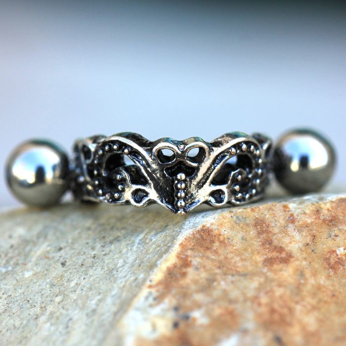 316L Stainless Steel Ornate Tiara Cartilage Cuff Earring Fashion Hut Jewelry