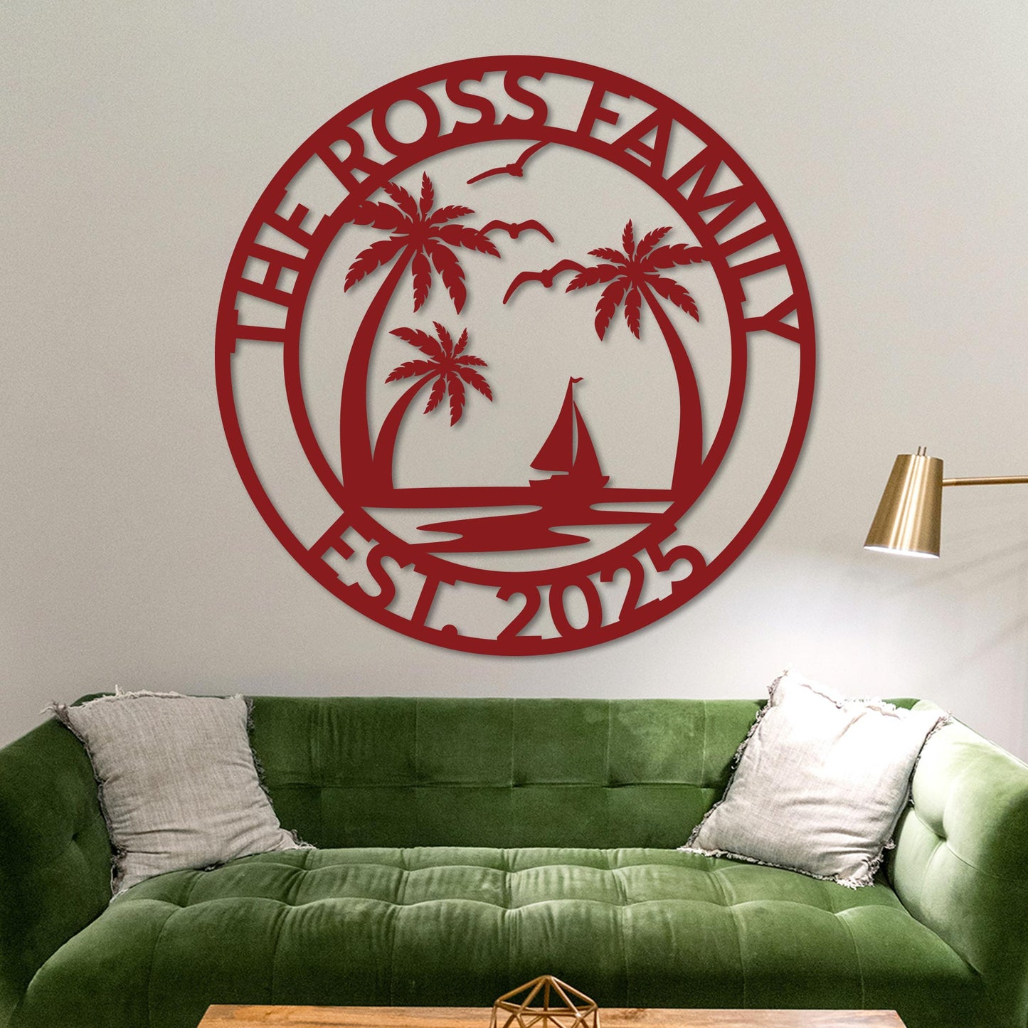 Custom Island Welcome Sign w Established Year