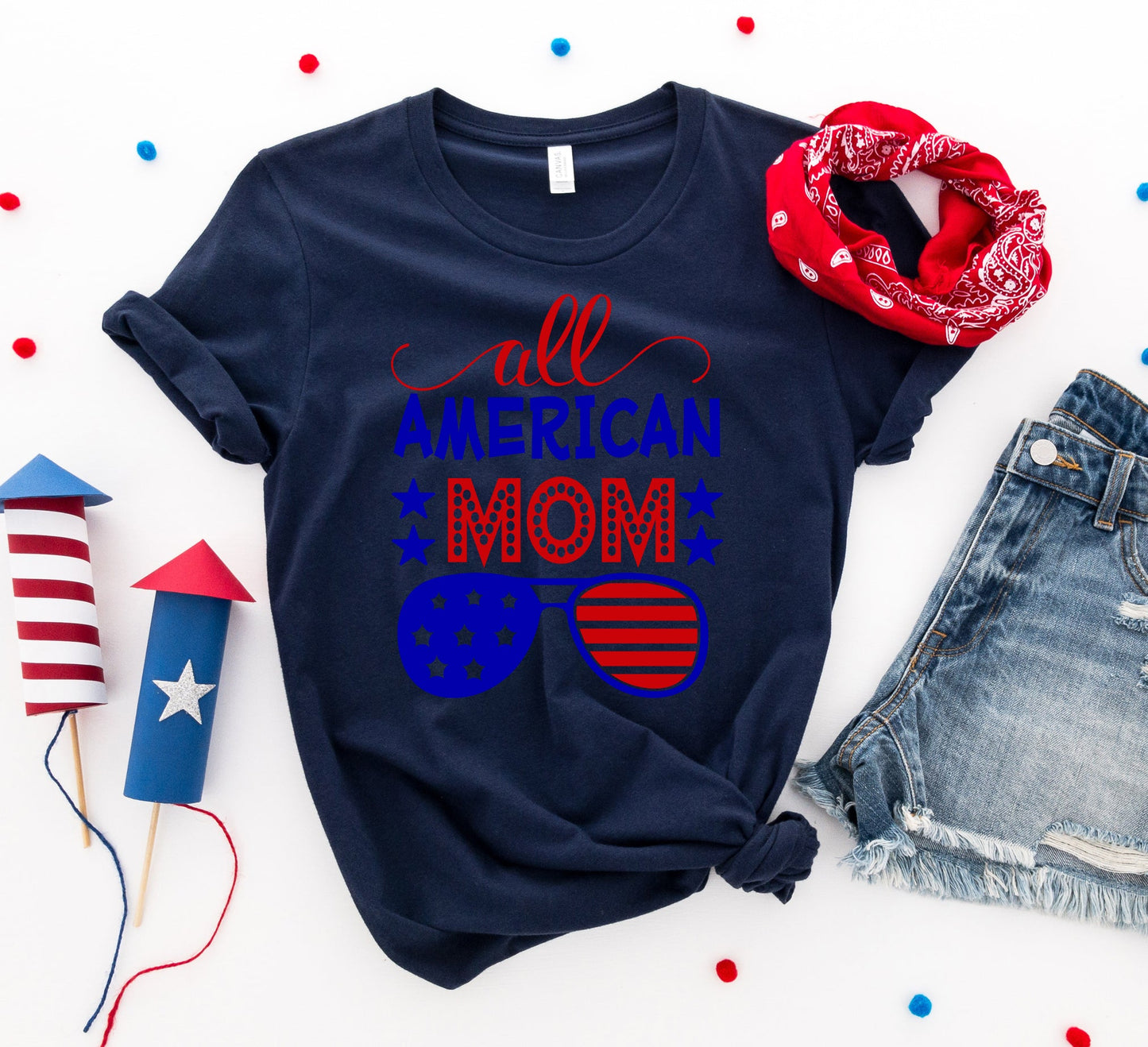 All American Mom T-shirt Fashion Hut Jewelry