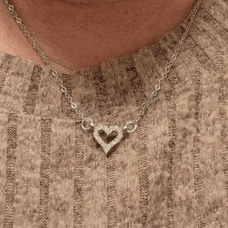 CZ Heart Necklace Fashion Hut Jewelry
