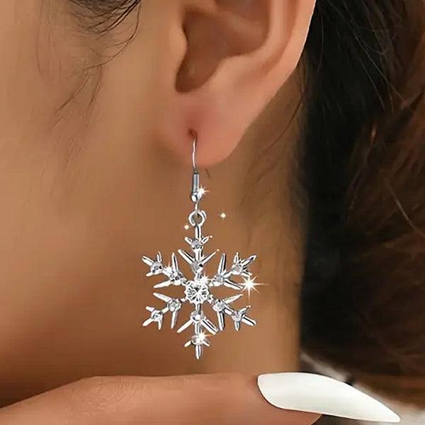 Snowflake Dangle Earrings Fashion Hut Jewelry