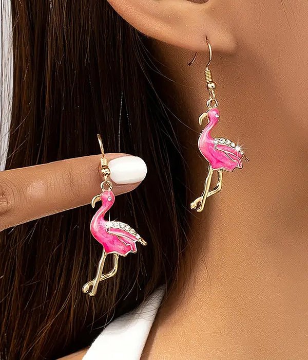 FLAMINGO EARRINGS Fashion Hut Jewelry