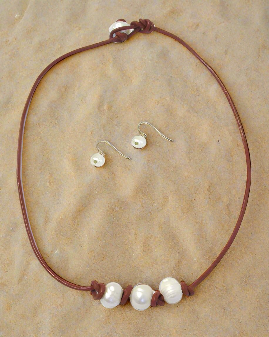 Freshwater Pearl Cord Necklace Set Fashion Hut Jewelry