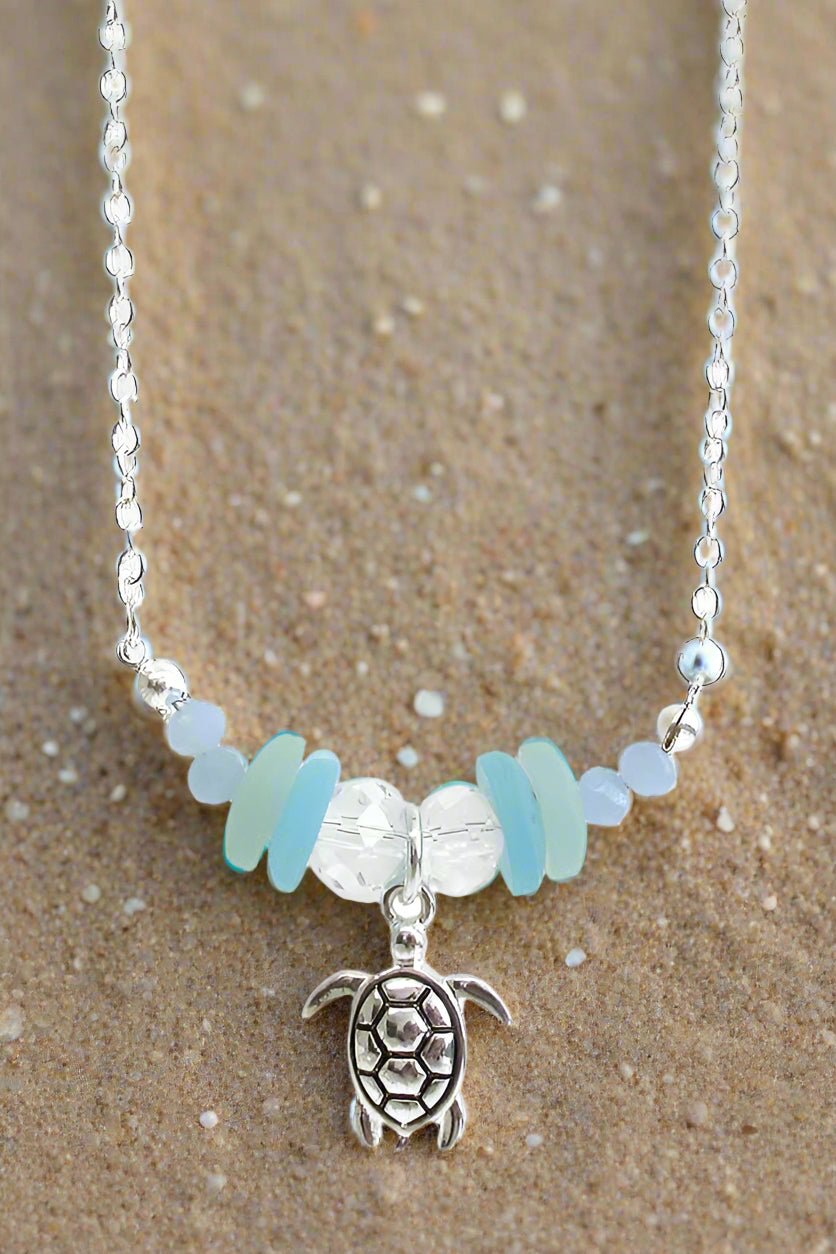 Seaglass Turtle Necklace Fashion Hut Jewelry