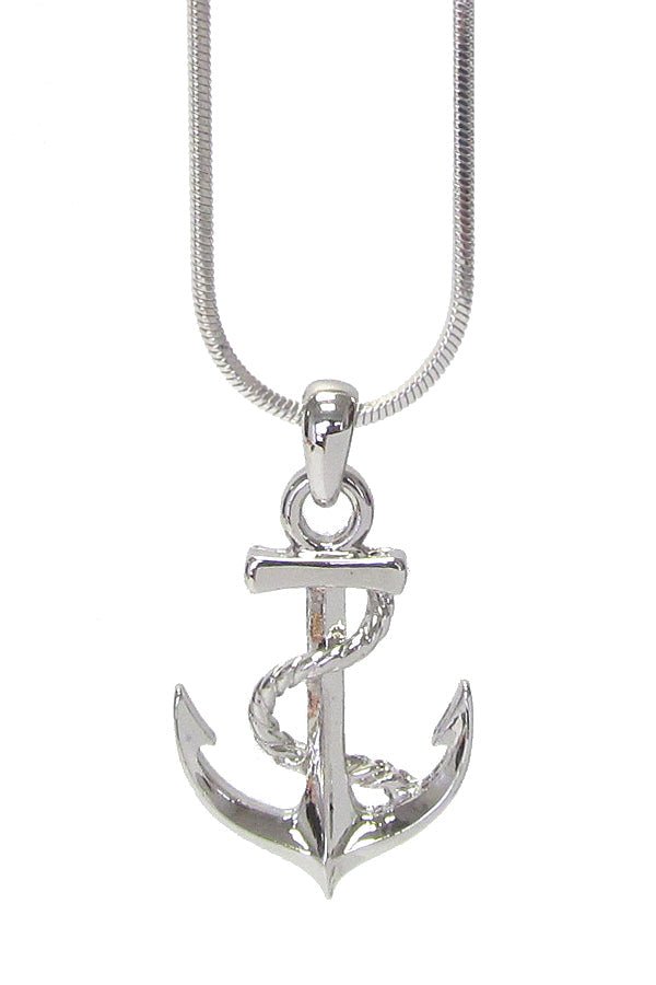 Anchor Pendant Necklace Fashion Hut Jewelry