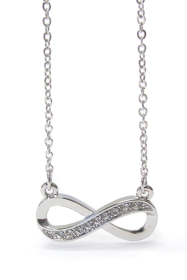 Crystal Infinity Pendant Necklace Fashion Hut Jewelry