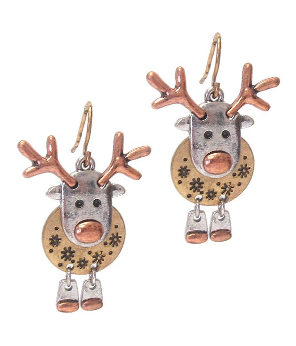 Christmas Rudolph Reindeer Earrings Fashion Hut Jewelry