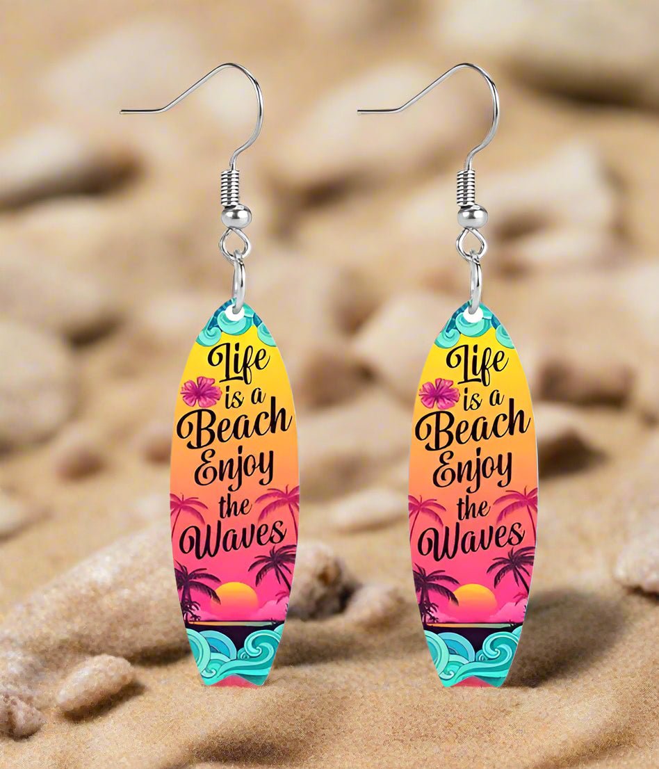 SURF BOARD EARRINGS Fashion Hut Jewelry