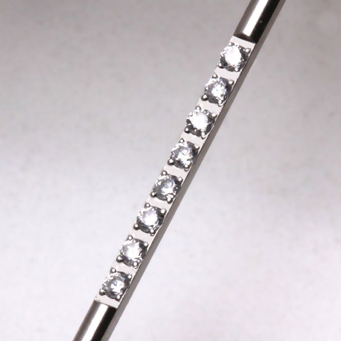 316L Stainless Steel Multi CZ Industrial Barbell Fashion Hut Jewelry