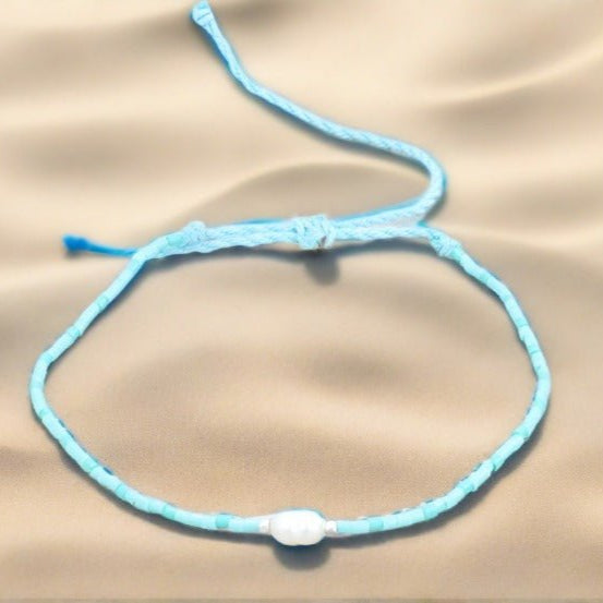 Matira Freshwater Pearl Beaded Anklet | Fashion Hut Jewelry
