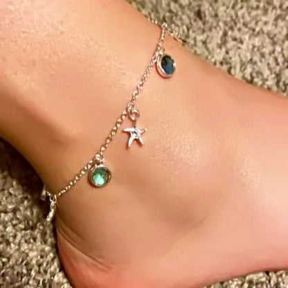 Abalone Charms Starfish Anklet Ankle Bracelet | Fashion Hut Jewelry