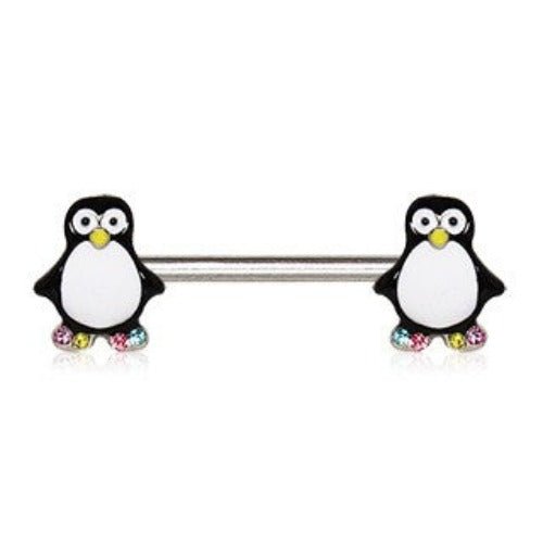 316L Stainless Steel Adorable Penguin Nipple Bar | Fashion Hut Jewelry