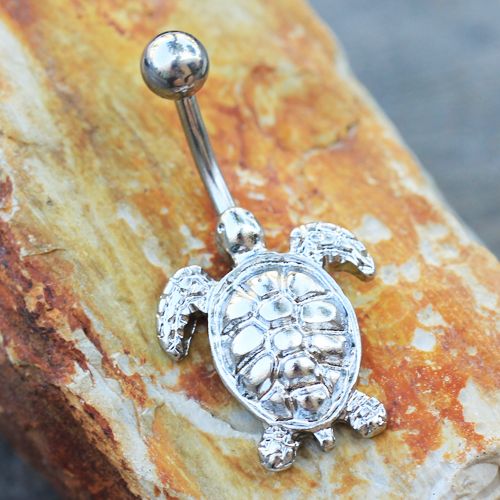 316L Stainless Steel Sea Turtle Navel Ring Fashion Hut Jewelry