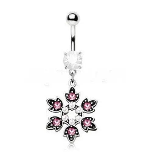 Flower Dangle Navel Ring | Fashion Hut Jewelry