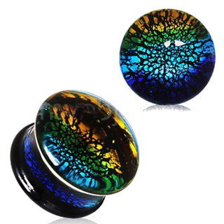 Oceanic Design Glass Saddle Plug | Fashion Hut Jewelry