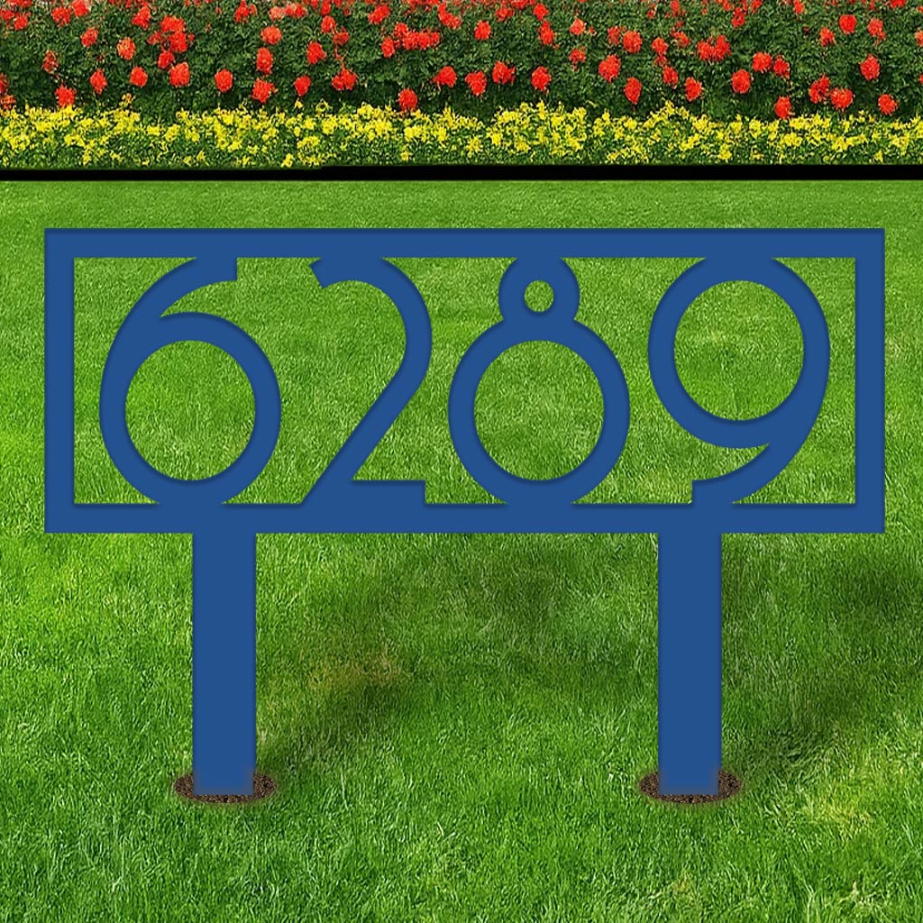 Retro Metal Address Yard Sign